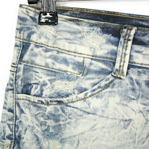 West 36th‎ Booty Cut Off Jean Shorts Stretch Distressed L Large - Picture 6 of 10